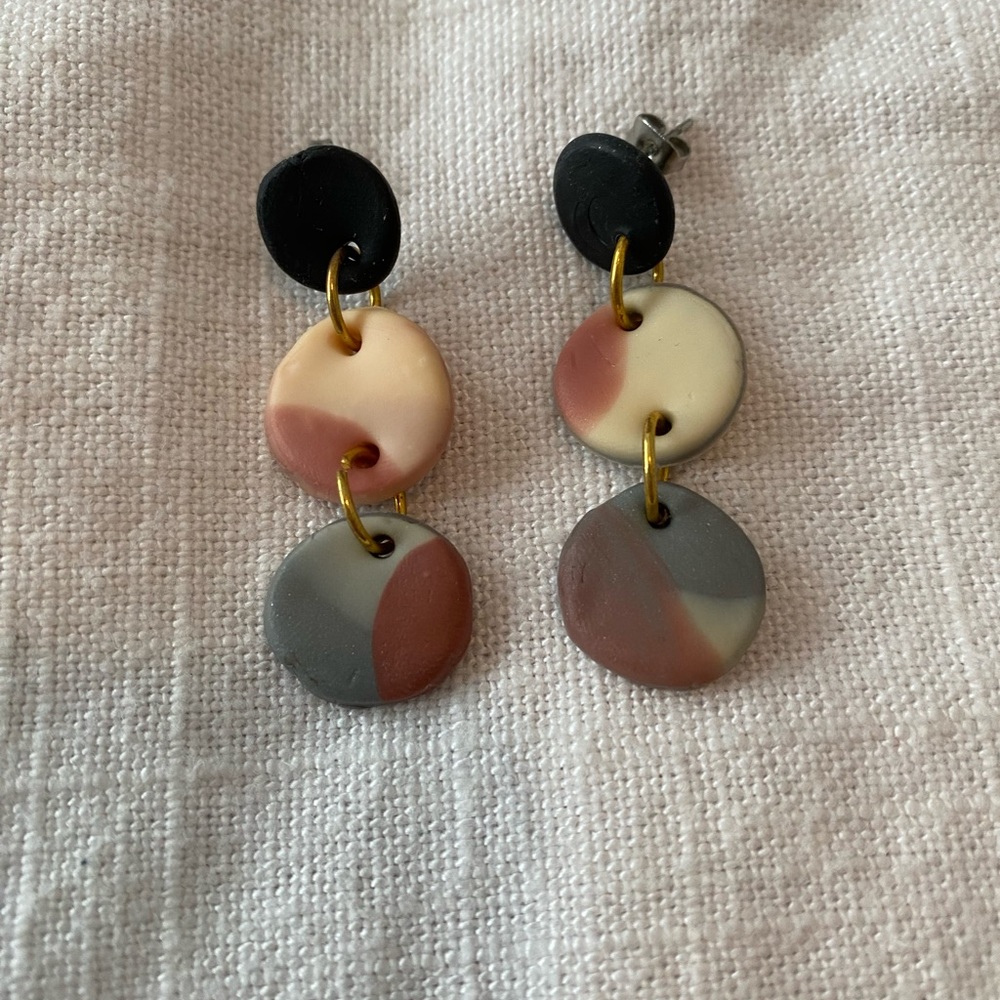 Handmade clay earrings